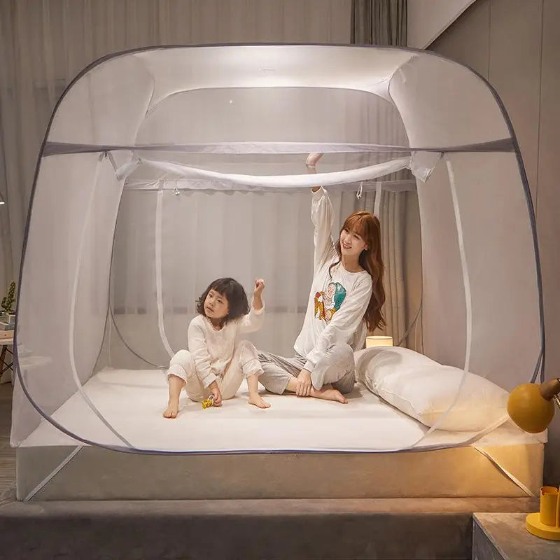Moustiquaire de lit vert anti-moustiques pour chambre