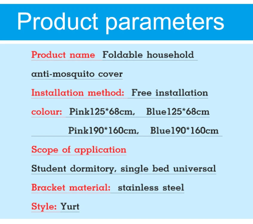 Moustiquaire de lit bleu anti-moustiques pour chambre