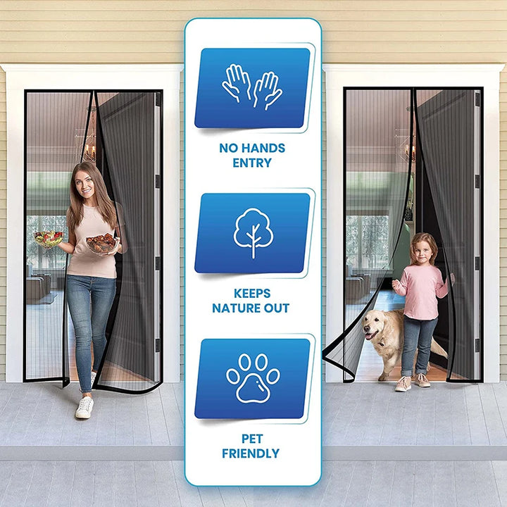 Moustiquaire de porte magnétique anti-insectes