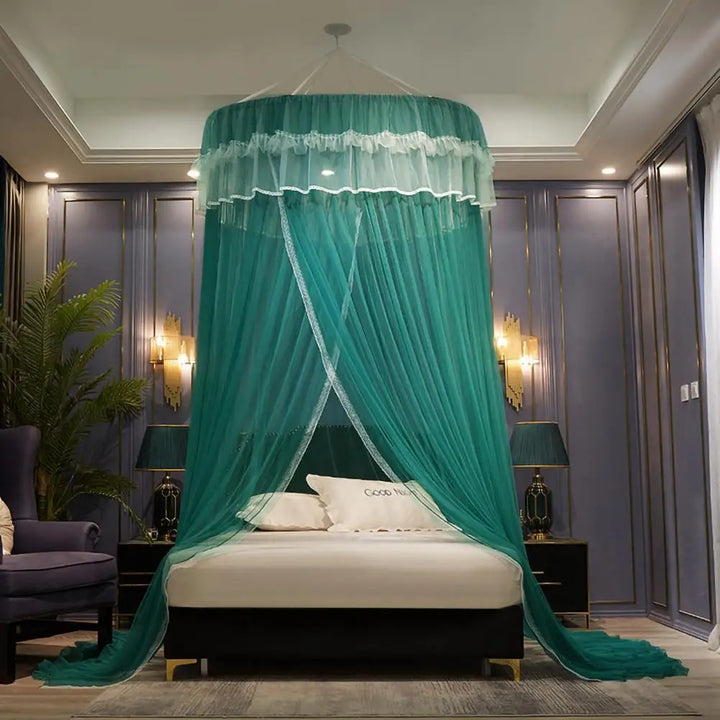 Moustiquaire de lit vert foncé anti-moustiques pour chambre