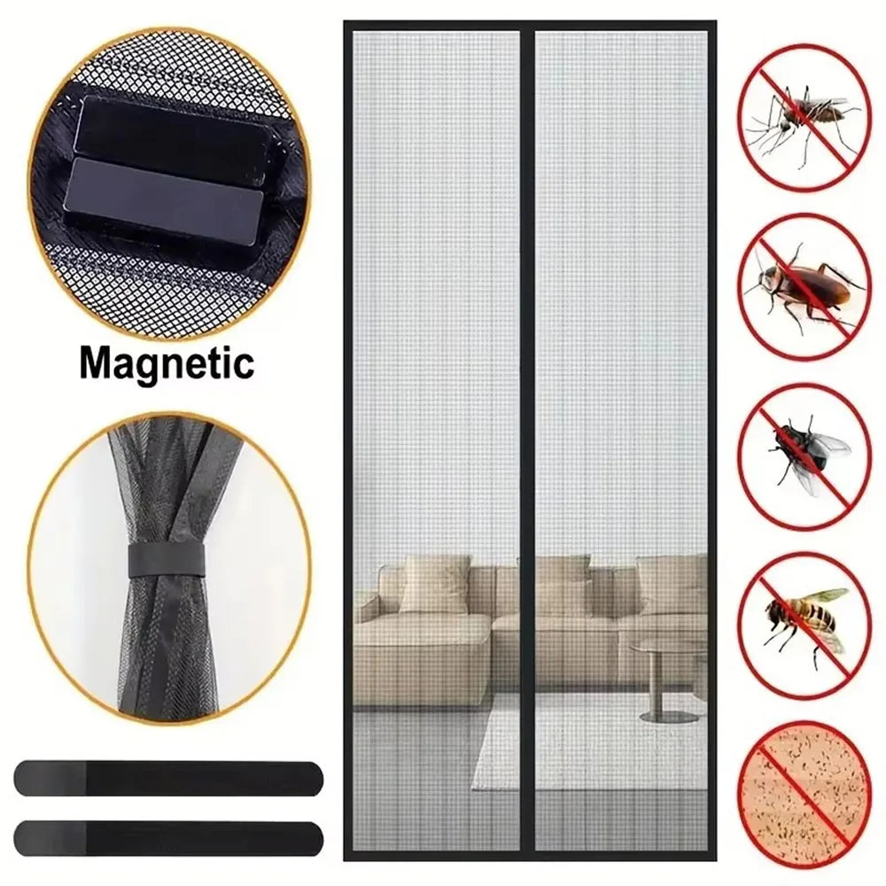 Moustiquaire de porte magnétique anti-insectes