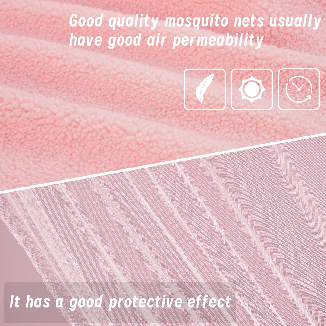 Moustiquaire de lit rose anti-moustiques pour chambre