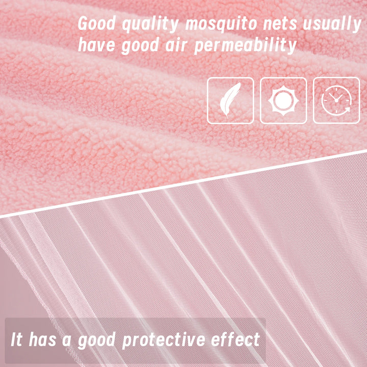 Moustiquaire de lit rose anti-moustiques pour chambre