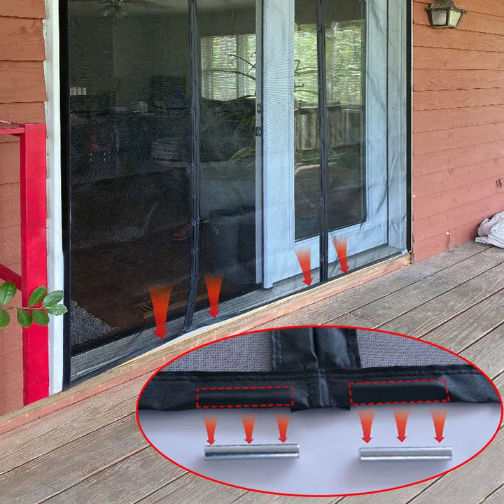Moustiquaire de porte magnétique anti-insectes