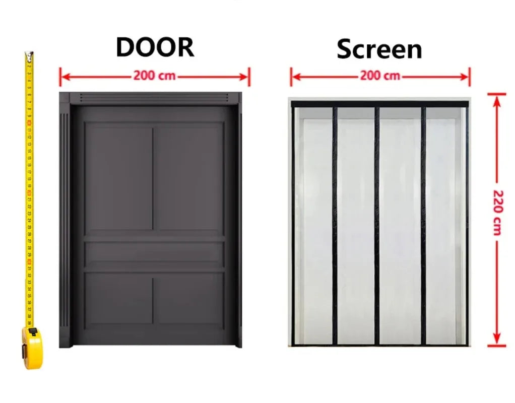 Moustiquaire de porte magnétique anti-insectes