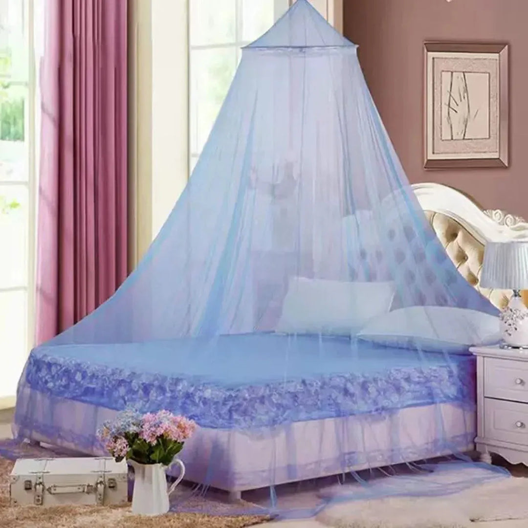Moustiquaire de lit bleu anti-moustiques pour chambre