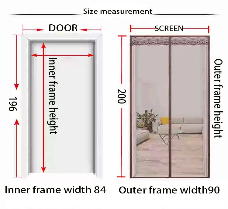 Moustiquaire de porte magnétique anti-insectes