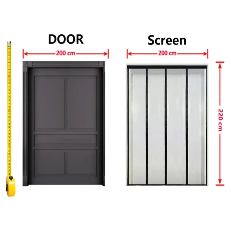 Moustiquaire de porte magnétique anti-insectes