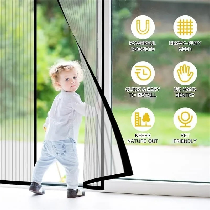Moustiquaire de porte magnétique anti-insectes
