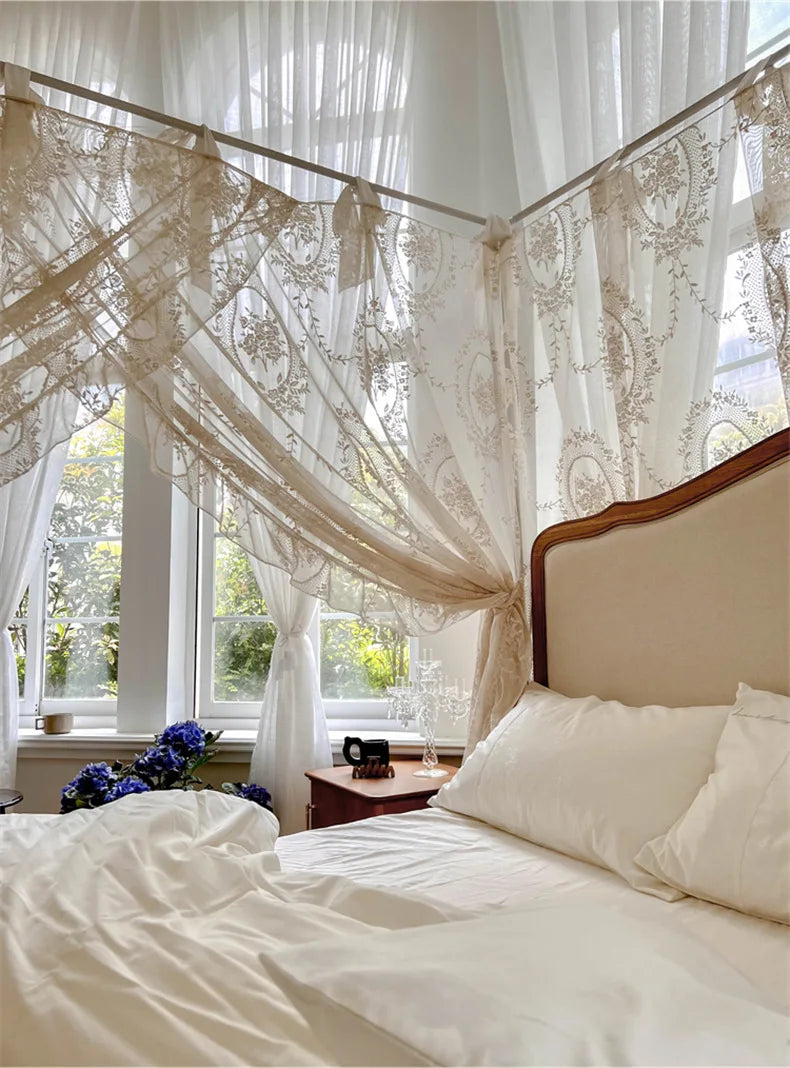 Moustiquaire de lit blanc 3 anti-moustiques pour chambre