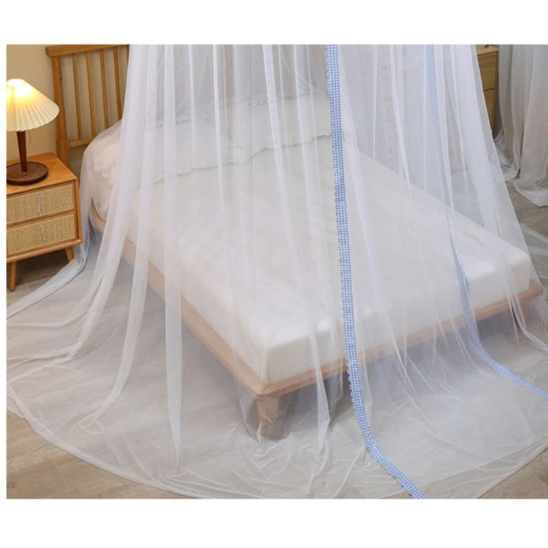 Moustiquaire de lit bleu anti-moustiques pour chambre