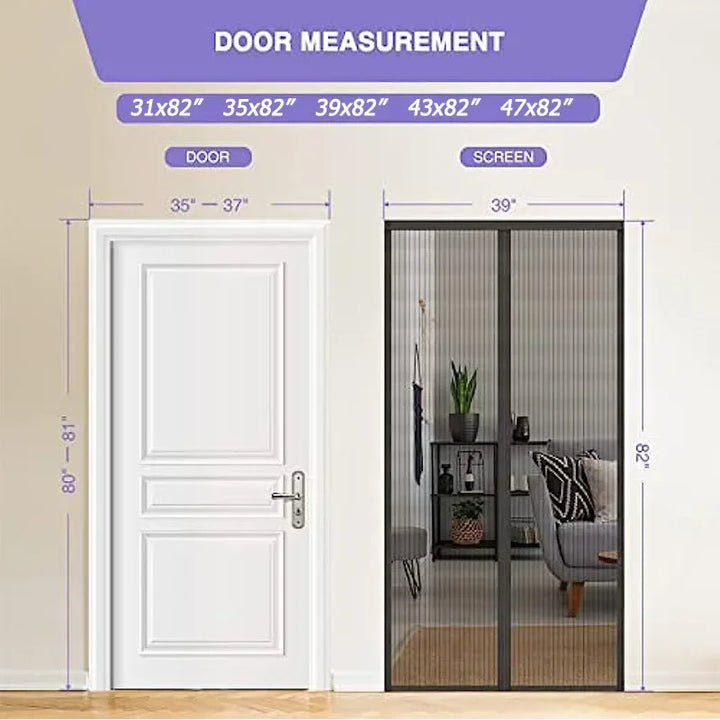 Moustiquaire de porte magnétique anti-insectes