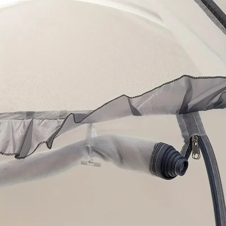 Moustiquaire de lit gris anti-moustiques pour chambre