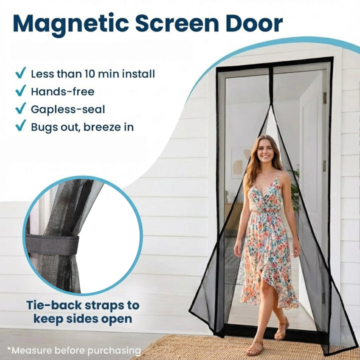 Moustiquaire de porte magnétique anti-insectes