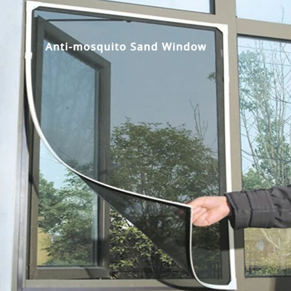 Moustiquaire de fenêtre blanc auto-agrippante anti-moustiques