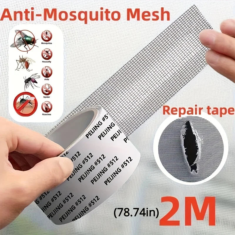Moustiquaire de fenêtre noir auto-agrippante anti-moustiques