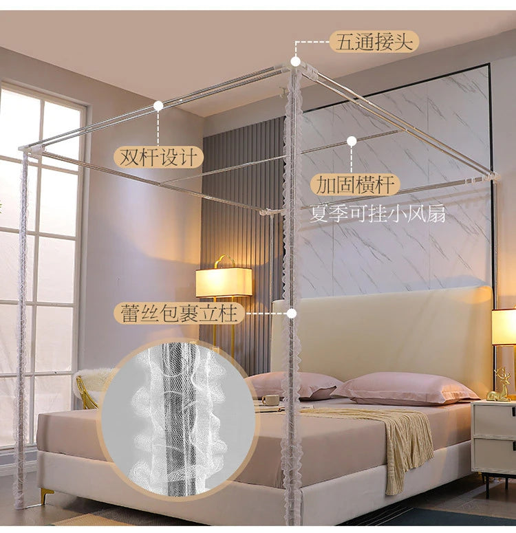 Moustiquaire de lit vert anti-moustiques pour chambre