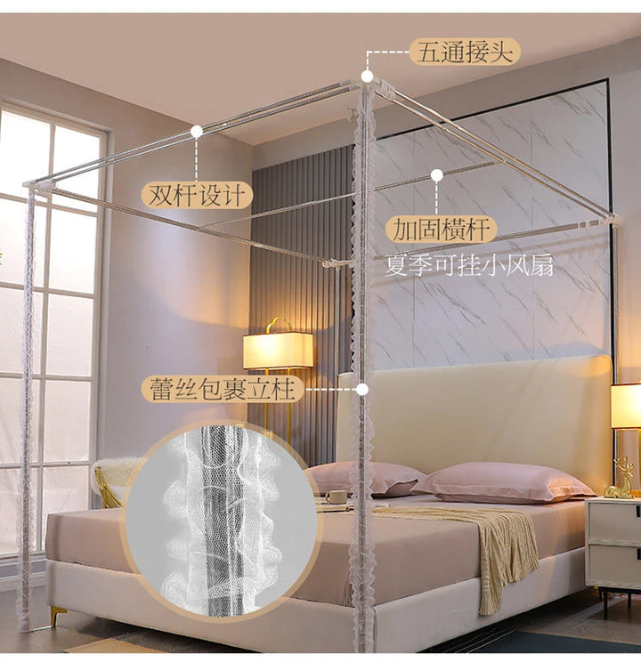 Moustiquaire de lit vert anti-moustiques pour chambre