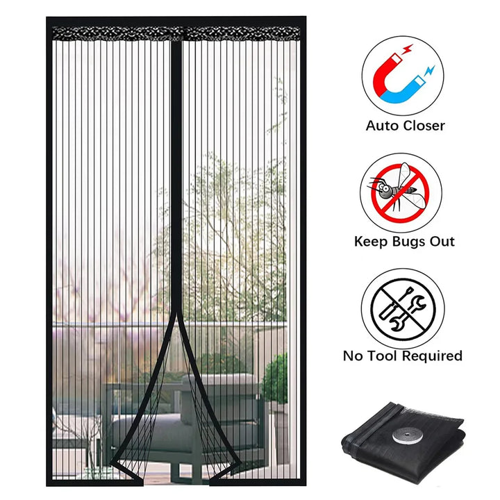 Moustiquaire de porte magnétique anti-insectes