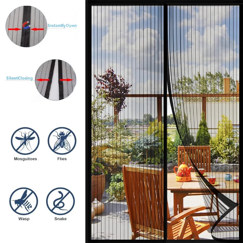 Moustiquaire de porte magnétique anti-insectes