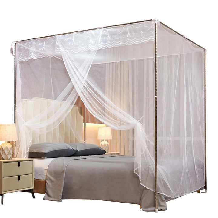 Moustiquaire de lit rose anti-moustiques pour chambre
