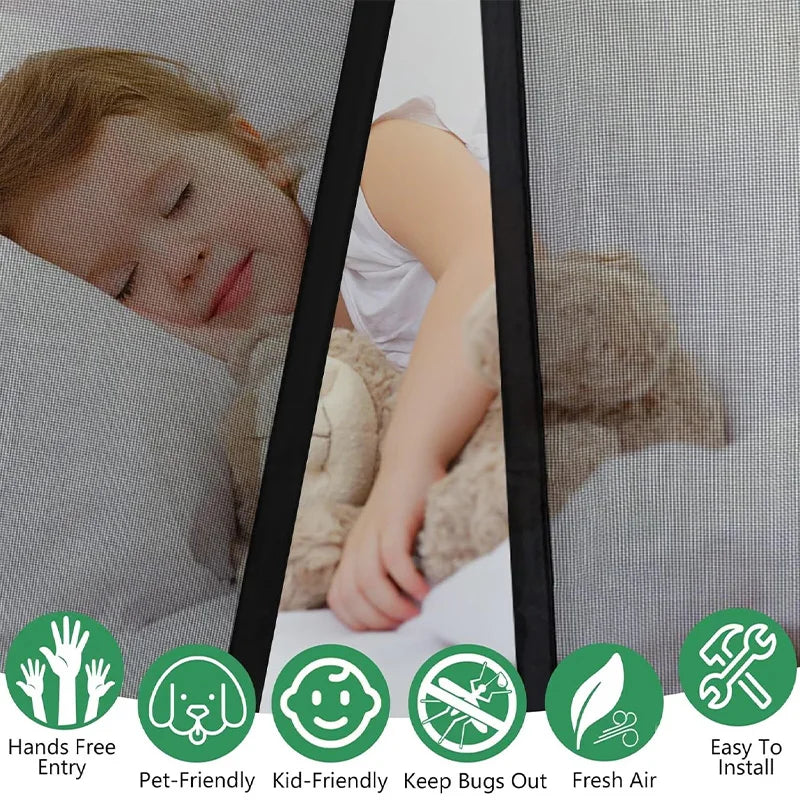 Moustiquaire de porte magnétique anti-insectes
