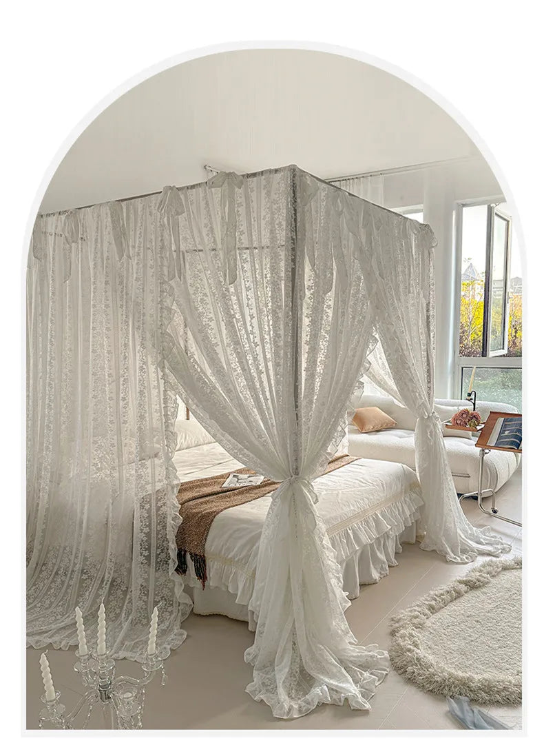 Moustiquaire de lit blanc 3 anti-moustiques pour chambre
