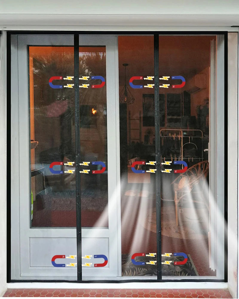 Moustiquaire de porte magnétique anti-insectes