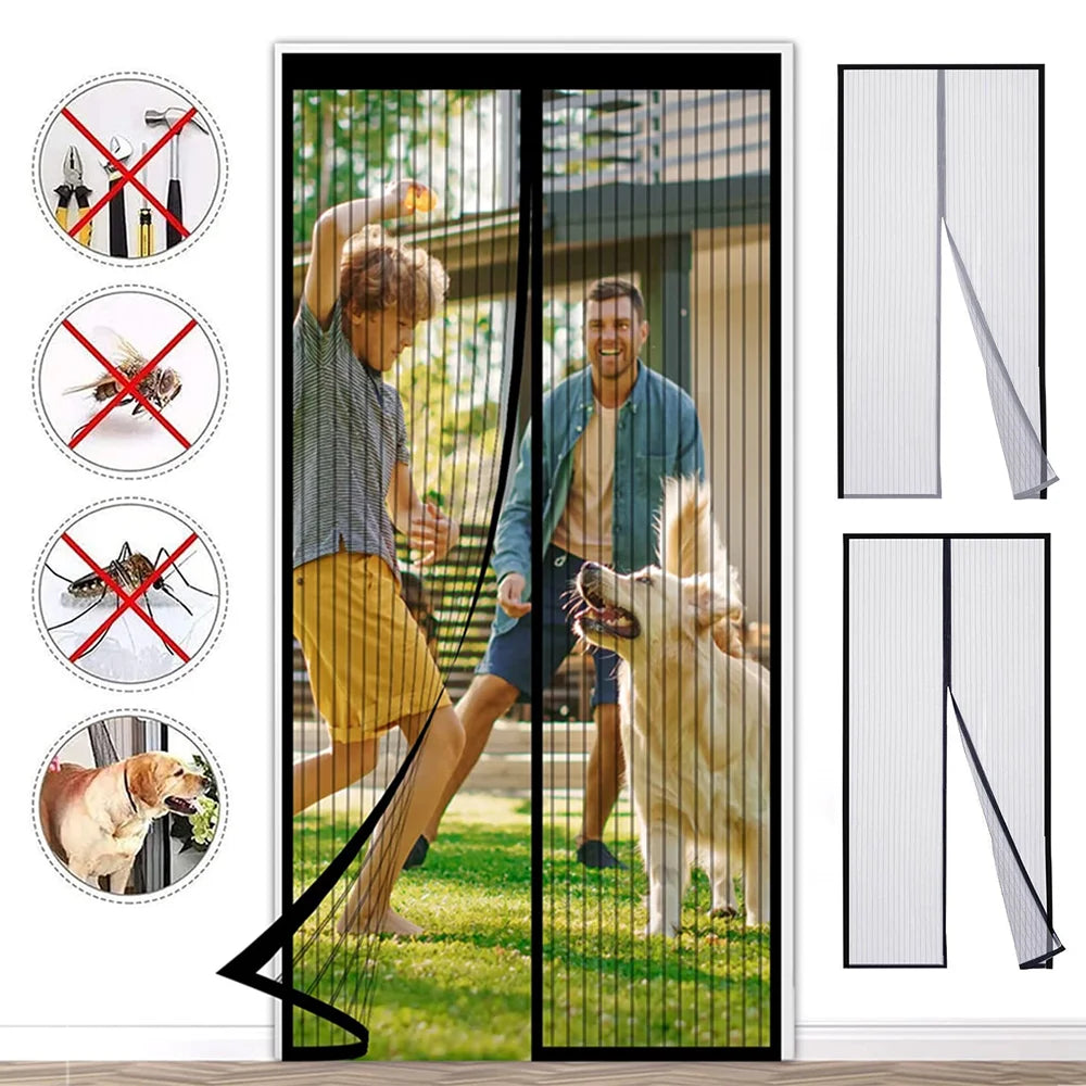 Moustiquaire de porte magnétique anti-insectes