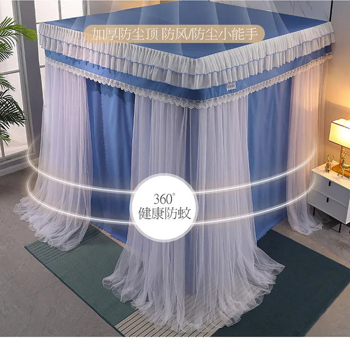 Moustiquaire de lit vert anti-moustiques pour chambre