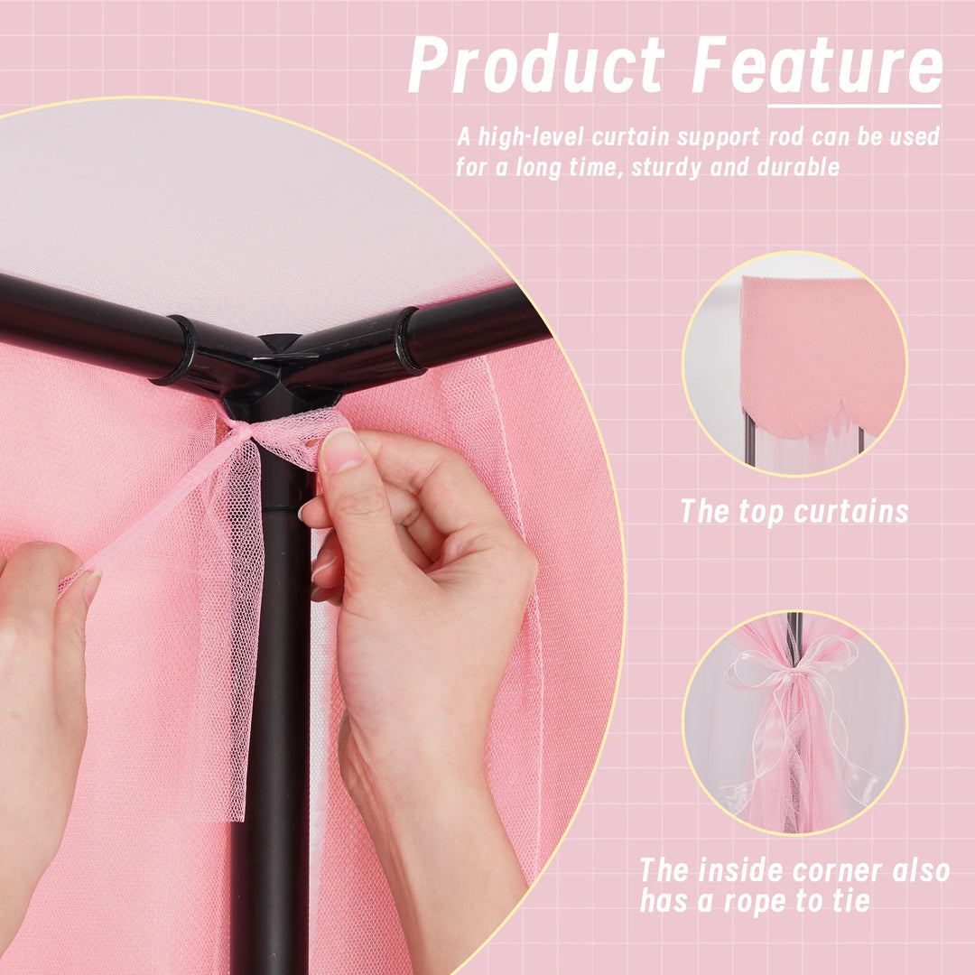 Moustiquaire de lit rose anti-moustiques pour chambre