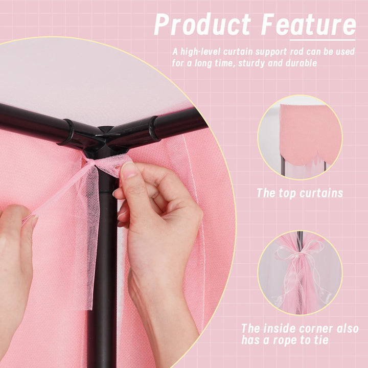 Moustiquaire de lit rose anti-moustiques pour chambre