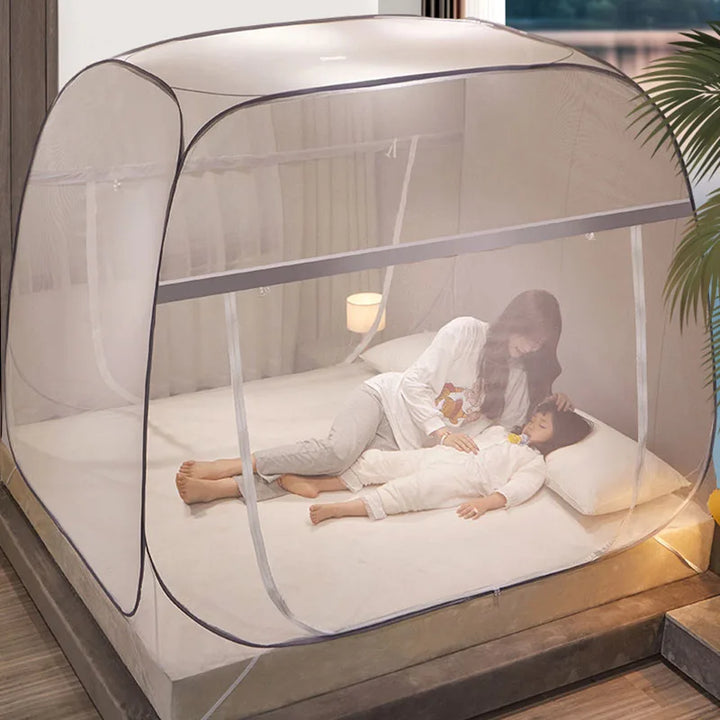 Moustiquaire de lit vert anti-moustiques pour chambre