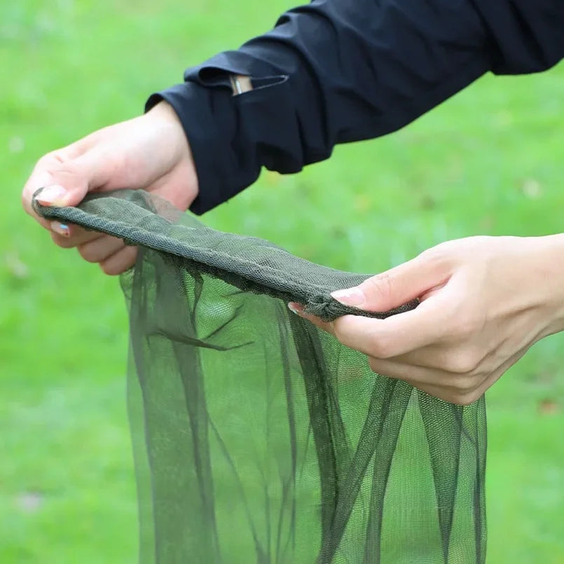 Moustiquaire de tête gris pour pêche et randonnée