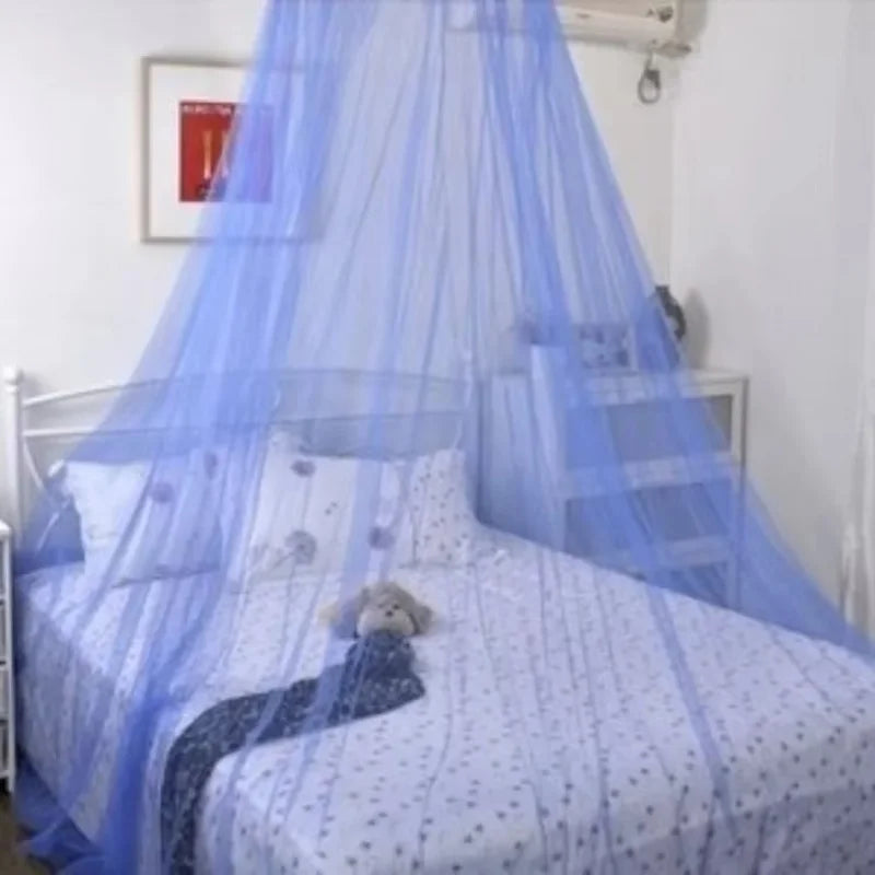 Moustiquaire de lit bleu anti-moustiques pour chambre