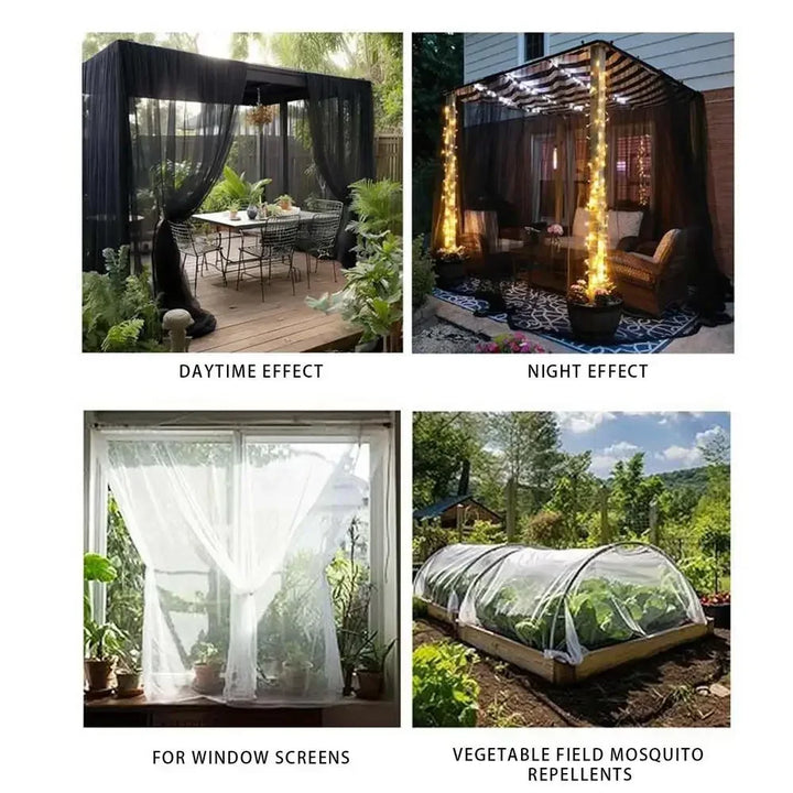 Filet anti-insectes de jardin noir à maille fine