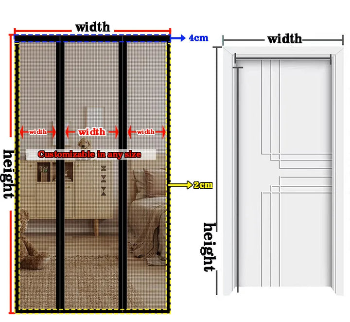 Moustiquaire de porte magnétique anti-insectes
