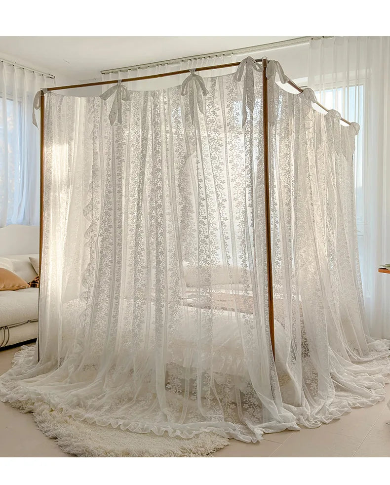 Moustiquaire de lit blanc 3 anti-moustiques pour chambre